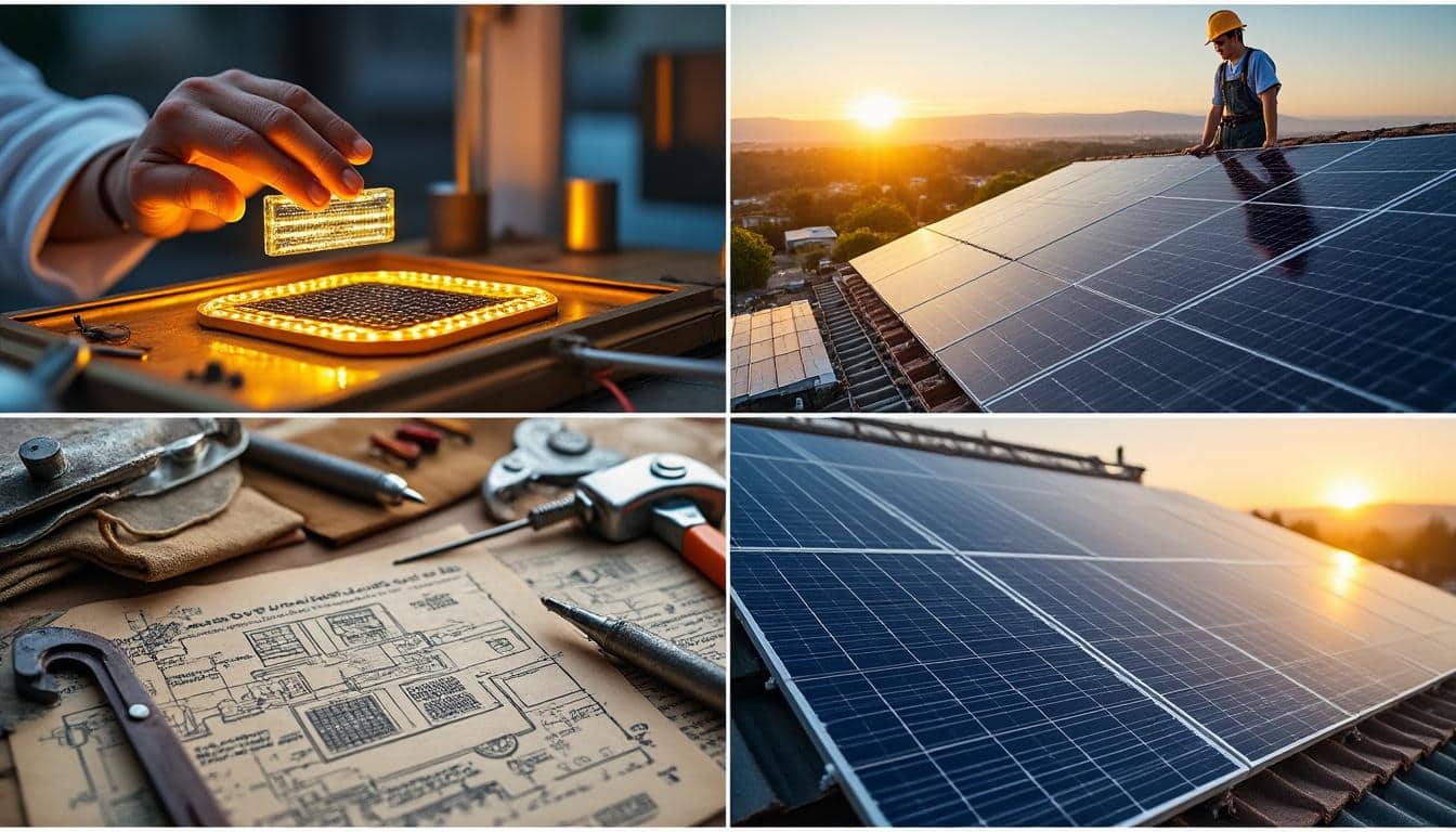 Illustration: Historique et grandes étapes de l’évolution technologique des panneaux solaires