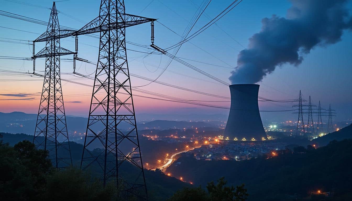 Illustration: Étapes du parcours de l’électricité au sein du réseau électrique