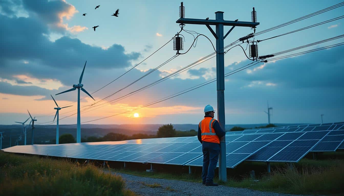 Illustration: Définition des énergies renouvelables et du réseau électrique