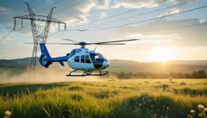 Hélicoptère d’EDF : surveillance aérienne pour un réseau fiable