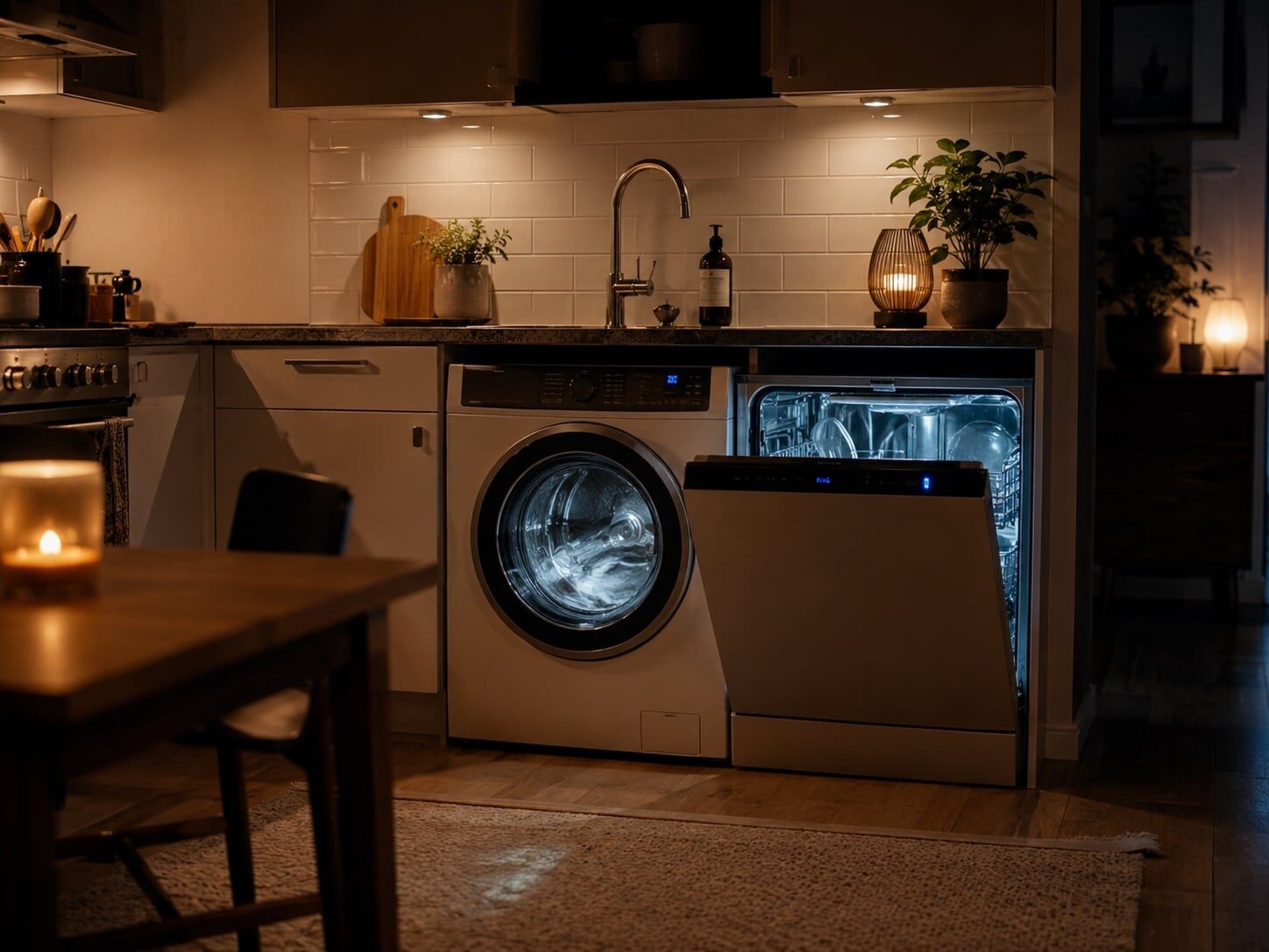 Lave-linge et lave-vaisselle programmés la nuit pour profiter des heures creuses
