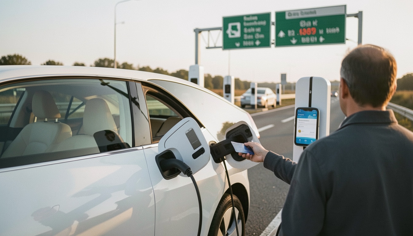 Prix d’une recharge électrique sur autoroute : calculs